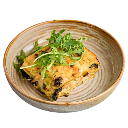 Zalm en spinazie lasagne