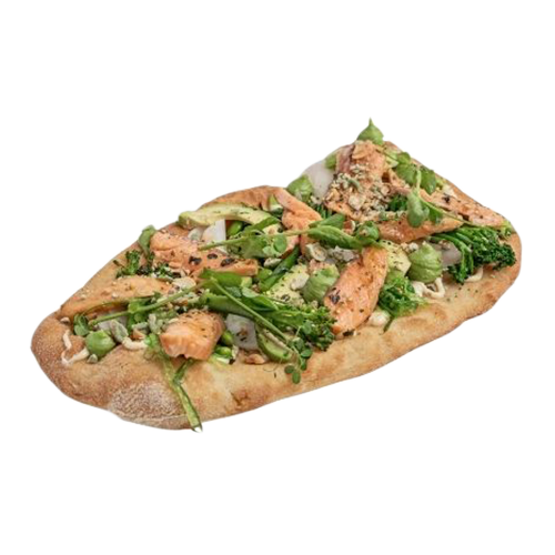 Zalm teriyaki pinsa