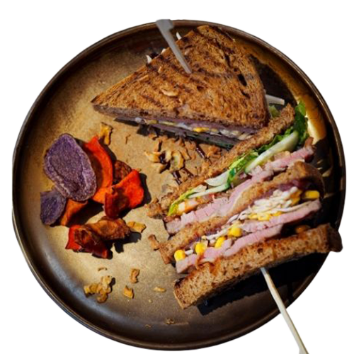 Sandwich steak en kaas