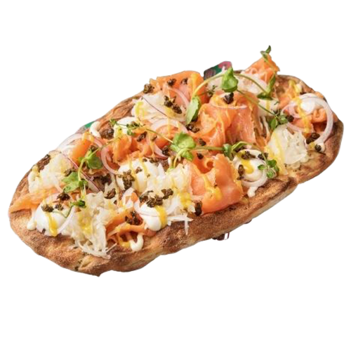 Gerookte zalm pinsa