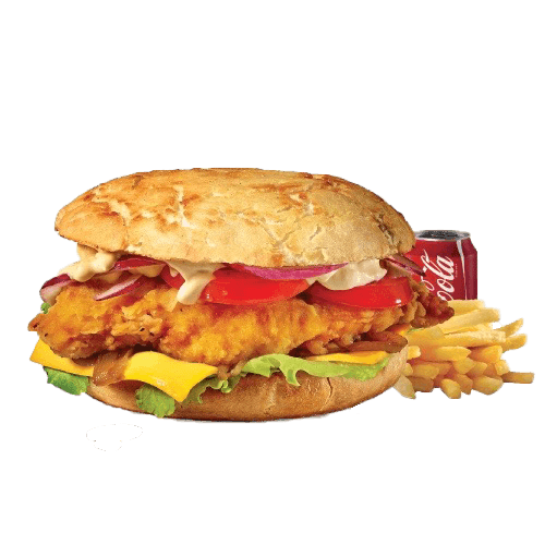 The chick and cheese burger menu