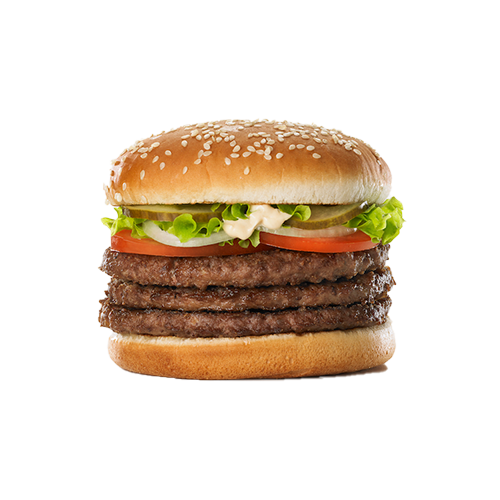 Triple beef burger