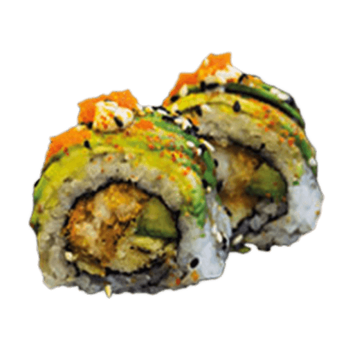 Soft en crispy ebi roll