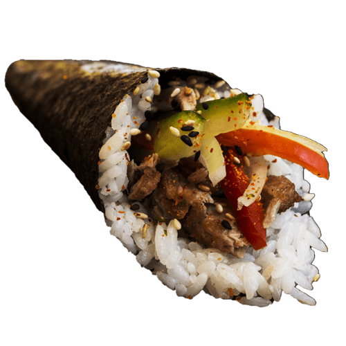 Chicken yakitori temaki
