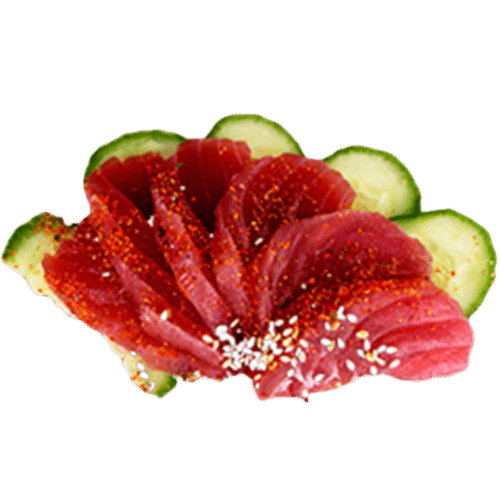 Spiced sashimi maguro