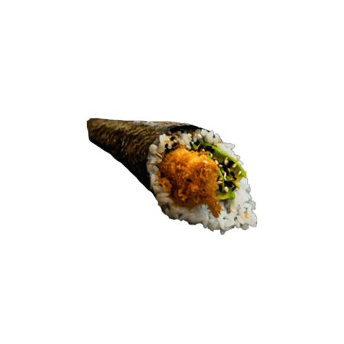 Ebi tempura temaki