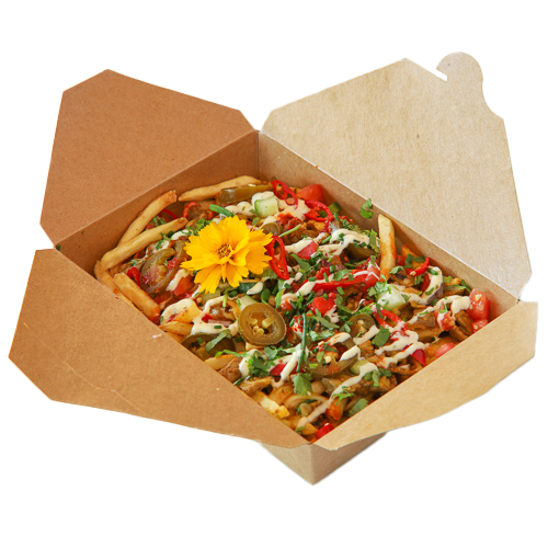 Loaded fries met Abi's shoarma