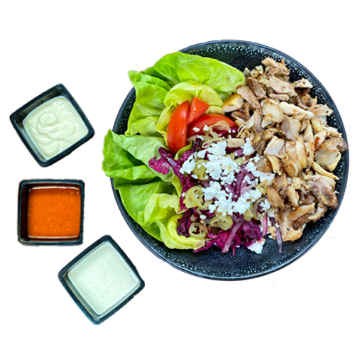 Biologische kippendij salade