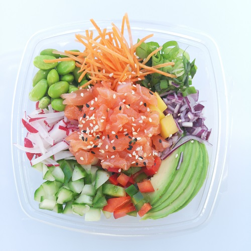 Salmon rain bowl