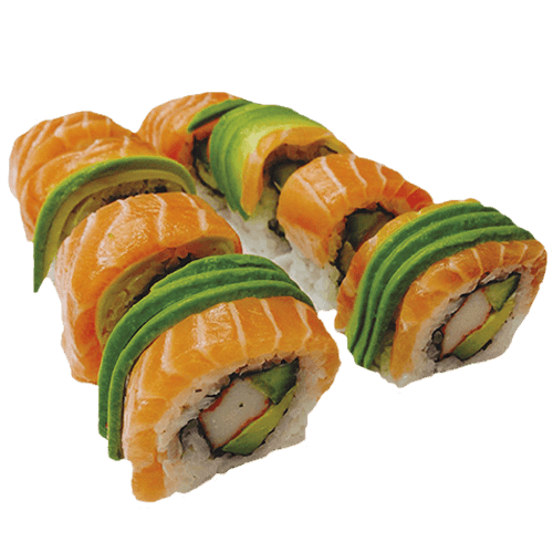 Uramaki sake avocado roll