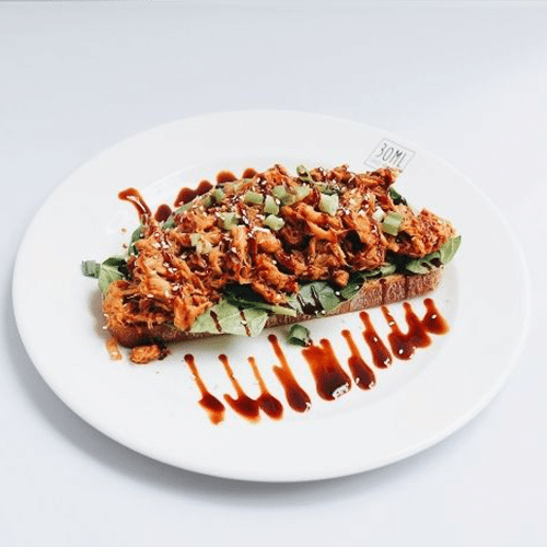 Sandwich pulled chicken teriyaki