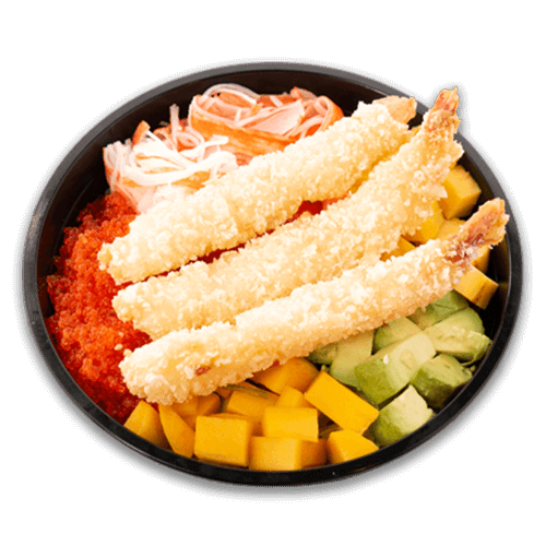 California fried prawn bowl