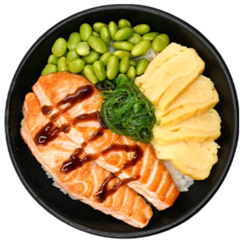 Grilled salmon teriyaki bowl