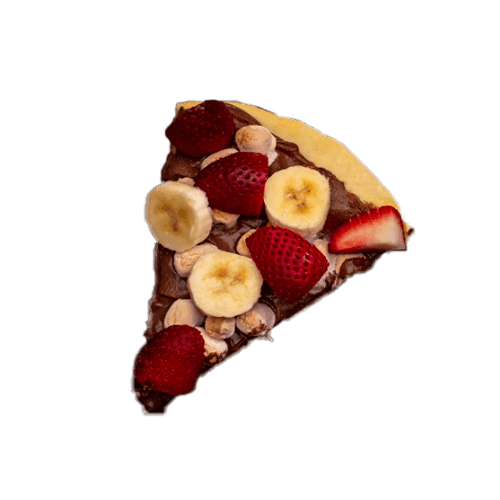 Nutella pizza met fruit