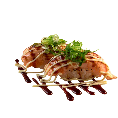 Seared salmon nigiri