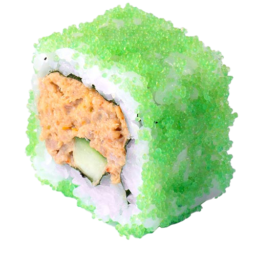 Spicy tuna mousse inside out roll