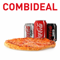 Pizza Margherita and a can of Coca-Cola 0,33 l