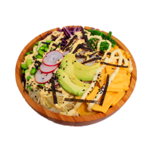 Omelet poké bowl