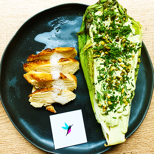Pistachio caesar salad