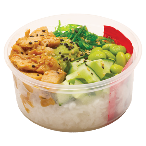 Mini poké kip teriyaki