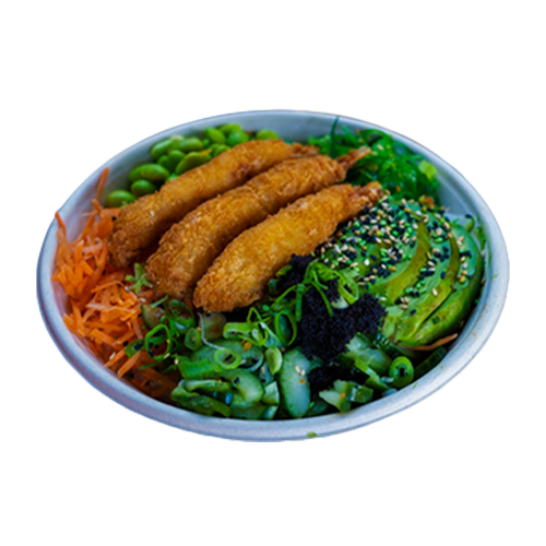 Ebi fry poké bowl
