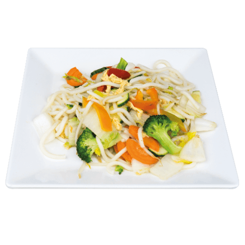 Japanse udon noedels vegetarisch