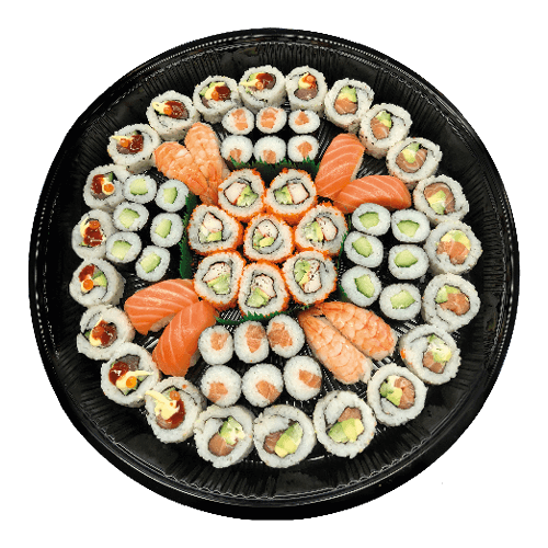 Sushi partyschaal 4 (62 stuks)