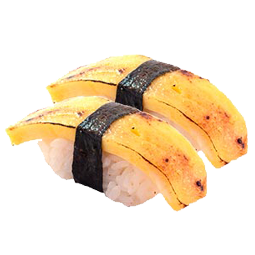 Seared tamago nigiri
