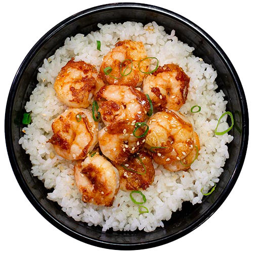 Grilled shrimps bowl