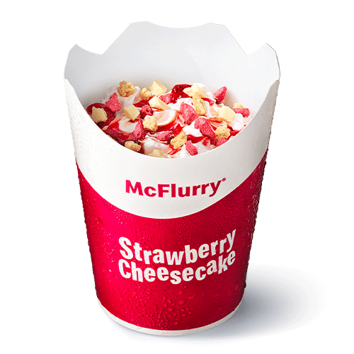 McFlurry Strawberry Cheesecake met Aardbeiensaus