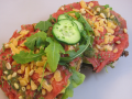 Luxury tenderloin carpaccio sandwich