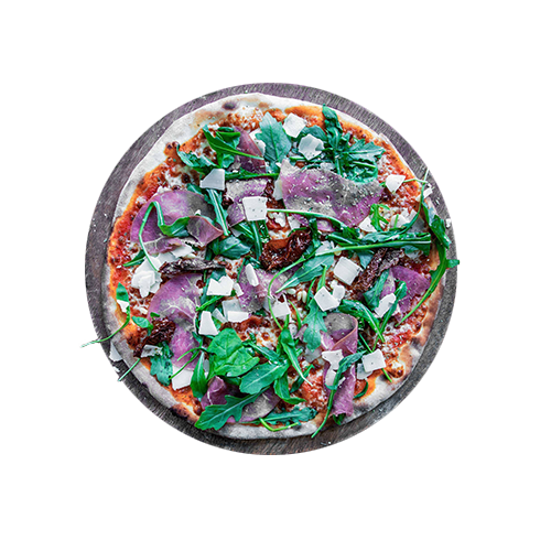 Pizza carpaccio di bresoala