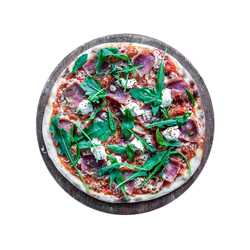 Pizza prosciutto e mascarpone