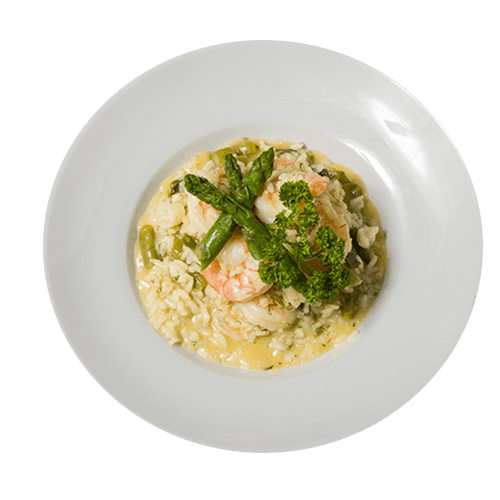 Risotto agli asparagi e gamberetti