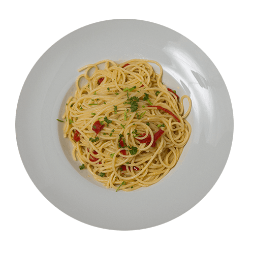 Spaghetti aglio olio e peperoncino