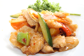 Chicken breast with spicy sauce