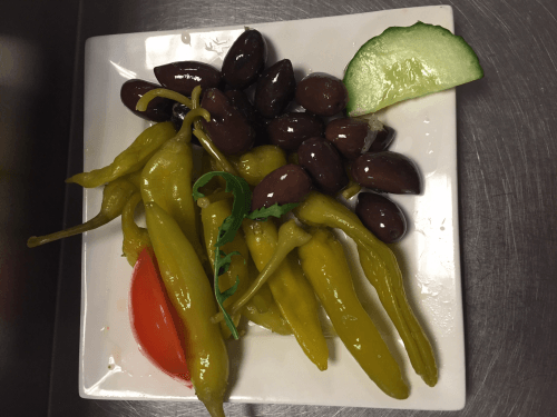 Pepers met olijven