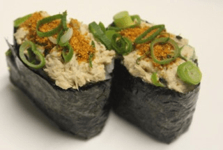 Tuna salad gunkan nigiri