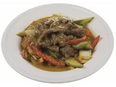 Beef with curry sauce