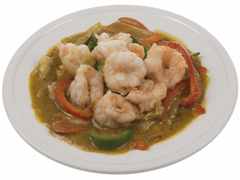 Chinese shrimps with curry sauce