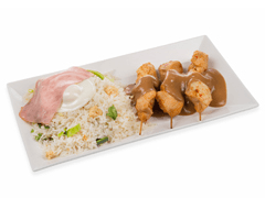 Nasi goreng with satay