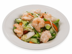 Tjap tjoi with 10 Chinese shrimps