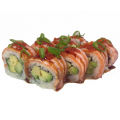 Flambé sake dragon uramaki