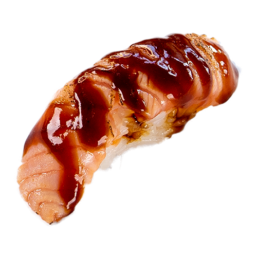 Sake flambé nigiri