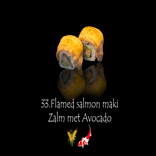 Flamed salmon maki