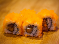 Ikura sake inside out roll
