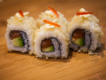 Tempura salmon inside out roll