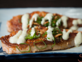 Salmon with garlic sauce