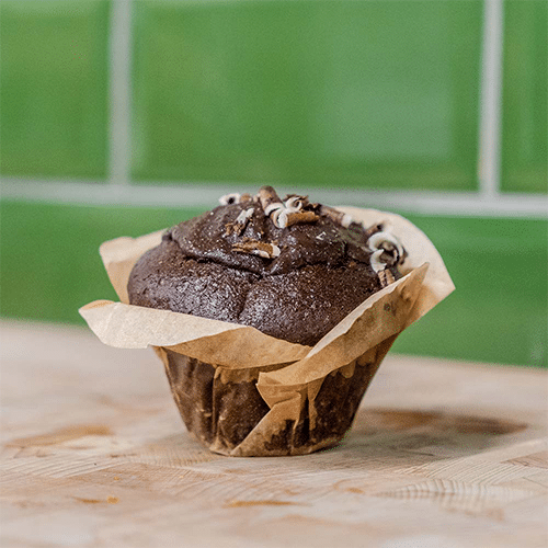 Warme muffin Double chocolate