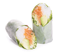 Sushi spring roll zalm